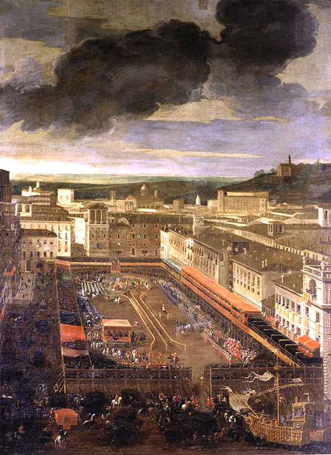 Filippo Gagliardi,La Giostra del Saracino a Piazza Navona nel Carnevale del 1634 (1656-1659)